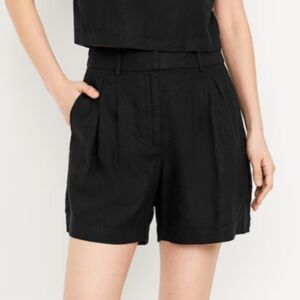 Old Navy Women's Linen Blend Extra High Rise Taylor Shorts Size Large